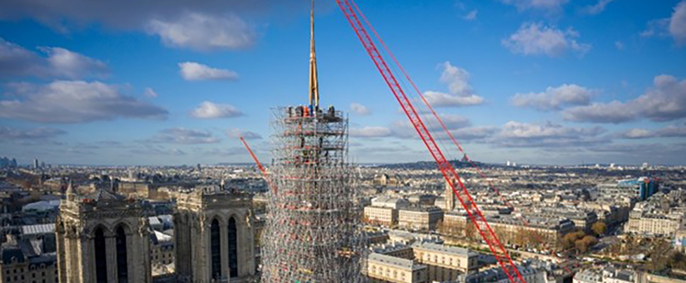 Photo : Notre Dame de Paris en traveaux