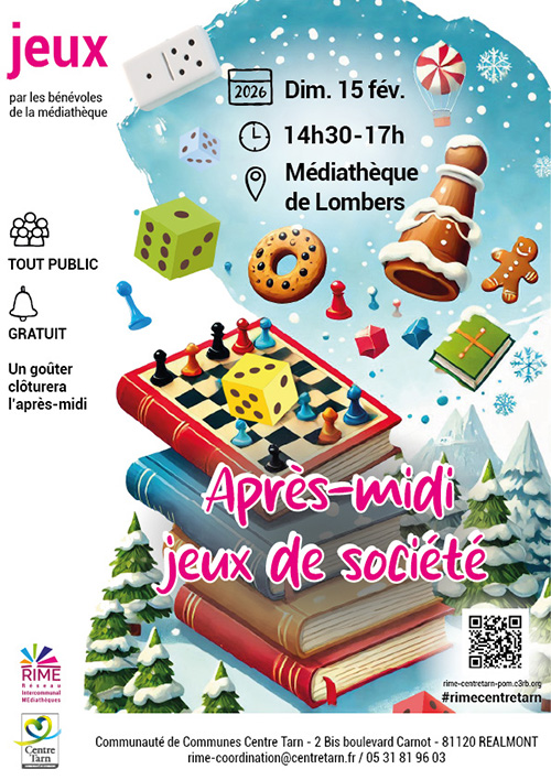 Affiche : Apr&egrave;s-midi jeux de soci&eacute;t&eacute;