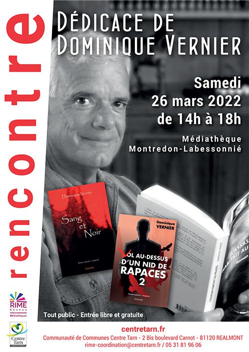 Affiche "Rencontre avec Dominique Vernier, auteur"