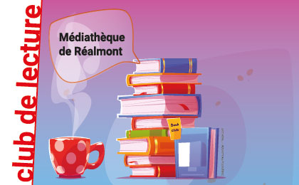 Dessin : livres, tasse fumante.