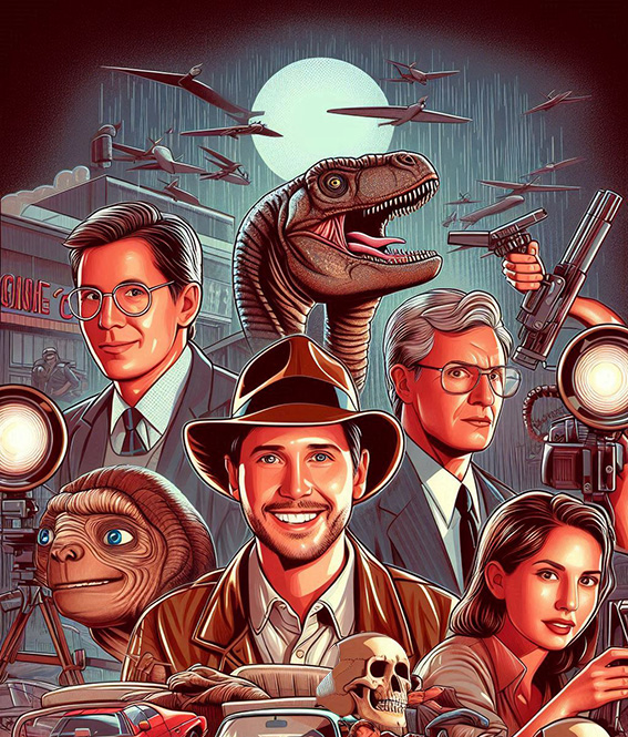 Image représentant le Ciné Club avec les éléments des films E.T a