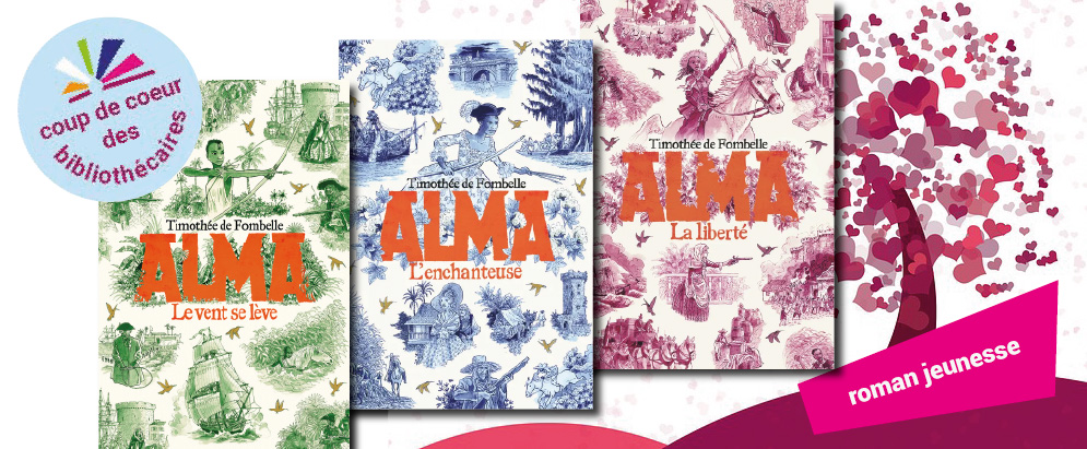 Couverture de trois livres avec le macaron "Coup de coeur"